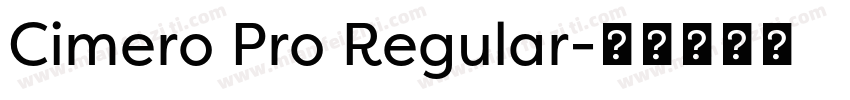 Cimero Pro Regular字体转换